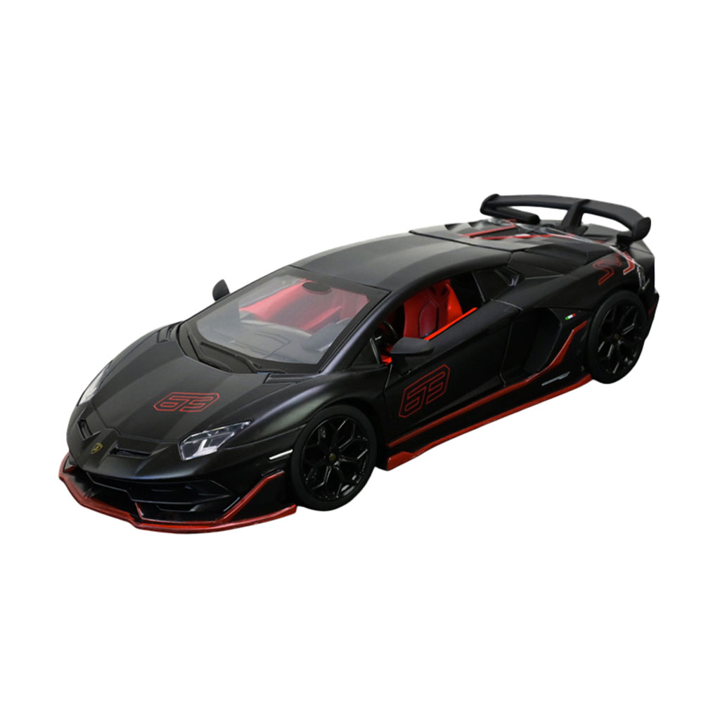 Автомодель Автопром Lamborghini Aventador SVJ, 1:24, у коробці, зі світлом та звуком, чорна, 19*8*5 см, від 3 років (68269A(MB))